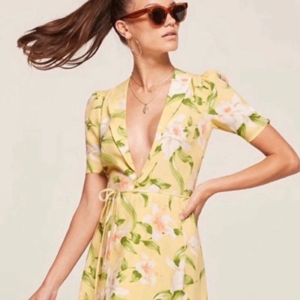Reformation Calais Open Back Floral Dress - Picture 2 of 7
